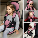 Audio Wheels Portable and Foldable Baby Seat Cushion with Adjustable Shoulder & Back Straps, Universal Fit for Car, Bicycle, Stroller, Sofa & High Chair (Toddlers & Kids 6 Months-4 Years) (Pink)