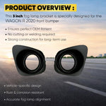 Audio Wheels 3 Inch Fog Lamp Mounting Cover/Bracket Kit - Car & Vehicle Fog Brackets | Direct Replacement Set | Compatible with Maruti Suzuki WagonR 2020