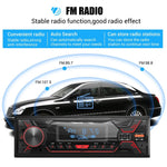 Audio Wheels Car Radio Bluetooth Single DIN Car Stereo Audio, MP3 Player Car Stereo 1 DIN with Bluetooth Handsfree/FM/Dual USB/TF/AUX/EQ/Quick Charge, with Wireless Remote Control (S-720)