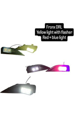 Audio Wheels LED DRL (Daytime Running Light) Fog Light for MARUTI SUZUKI FRONX | Switchable White/Yellow/Red/Blue | 15W LED | DC 12V Plug and Play | 90% Power Saving