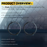 Audio Wheels 3 Fog Lamp Mounting CoverBracket Kit - Car & Vehicle Fog Brackets  Direct Replacement Set  Compatible with Mahindra THAR ROXX