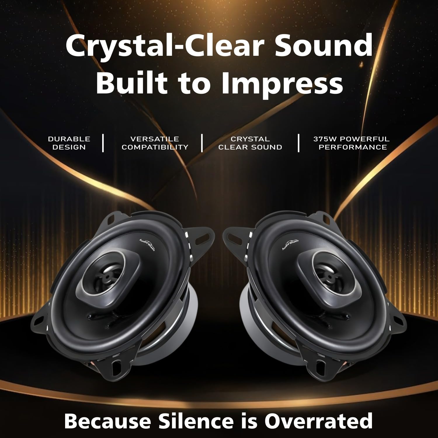 Audio Wheels 4 Inch Thunder Legend Car Speaker – 80W RMS, 375W Max | 26mm Voice Coil | Deep Bass | Rubber Edge PP Cone | 4Ω Impedance | High-Performance Sound Upgrade.