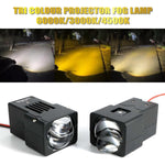 Audio Wheels 3 Inch Universal LED Projector Fog Lamp - 120W Car Projector Fog Light for Vehicle Modification (Tri-Colour, 1.8)