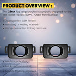Audio Wheels 2 Fog Lamp Mounting CoverBracket Kit - Car & Vehicle Fog Brackets  Direct Replacement Set  Compatible with TATA NEXONPUNCHHARRIERCURVV