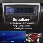Audio Wheels Car Radio Bluetooth Single DIN Car Stereo Audio, Car Audio with Handsfree and Remote Control,Supports FM/ MP3/SD/AUX/Dua USB/EQ/Quick Charge | Not a CD Player