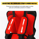Audio Wheels Portable Foldable Baby Seat Cushion with Adjustable Shoulder & Back Straps, Universal Fit for Car, Bicycle, Stroller, Sofa & High Chair (Toddlers & Kids 6 Months-4 Years) (Red)