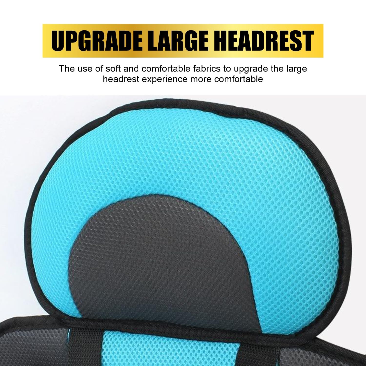 Audio Wheels Portable Foldable Baby Seat Cushion with Adjustable Shoulder & Back Straps, Universal Fit for Car, Bicycle, Stroller, Sofa & High Chair (Toddlers & Kids 6 Months-4 Years) (Blue)