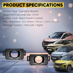 Audio Wheels 2 Fog Lamp Mounting CoverBracket Kit - Car & Vehicle Fog Brackets  Direct Replacement Set  Compatible with TATA NEXONPUNCHHARRIERCURVV