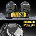 Audio Wheels AWLP-16 Tri-Color LED Projector Fog Lamp  200W High-Intensity  3000K Yellow  4500K Warm White  6000K White  Premium Metal Housing  1-Year Warranty