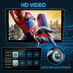 Audio Wheels Double Din Car Stereo 9 1G+32G Android 12 Multimedia BT Player Touchscreen with Mirror Link Split Screen GPS Navigation WiFi USB + LED Rear View Camera+GPS Antenna+Microphone (9 INCH)