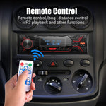 Audio Wheels Car Radio Bluetooth Single DIN Car Stereo Audio, MP3 Player Car Stereo 1 DIN with Bluetooth Handsfree/FM/Dual USB/TF/AUX/EQ/Quick Charge, with Wireless Remote Control (S-720)