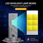 Audio Wheels H4-110W Car Led Headlight Bulbs, 16,000 Lumens Super Bright LED Headlight Conversion Kit for Cars 6000K Cool White Quick Installation Halogen Replacement, Pack of 2