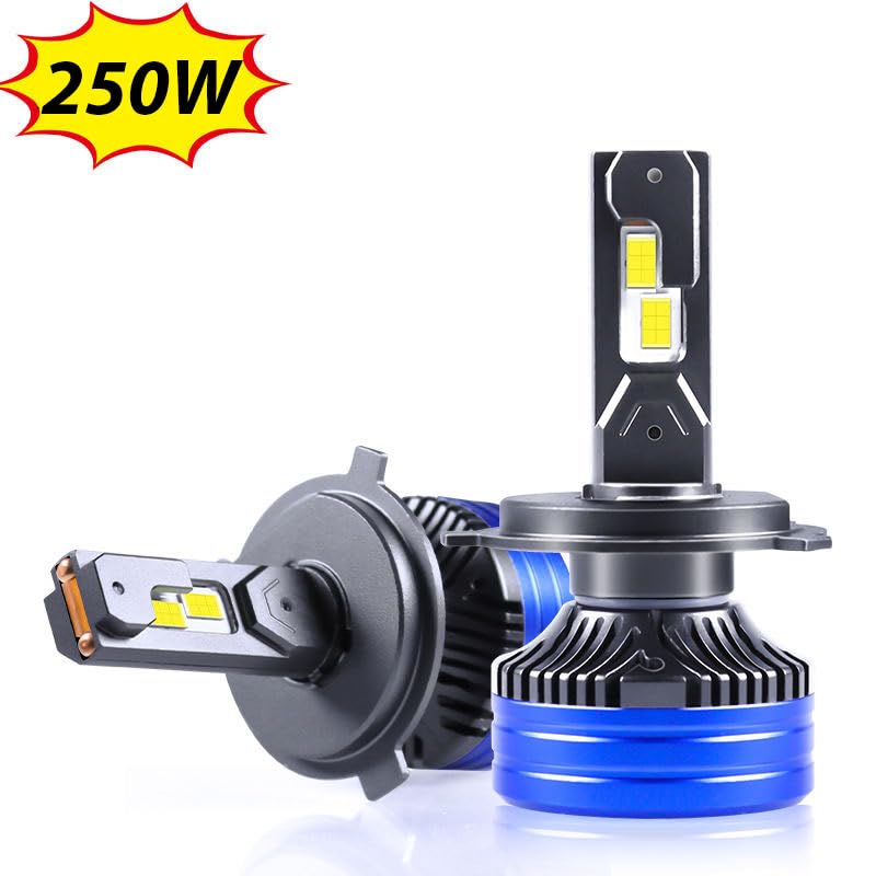 Audio Wheels H4-110W Car Led Headlight Bulbs, 16,000 Lumens Super Bright LED Headlight Conversion Kit for Cars 6000K Cool White Quick Installation Halogen Replacement, Pack of 2