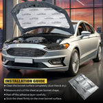 Audio Wheels Bonnet Damping Sheet for Car | Sound Proof Foam Insulation | 1cm Multi-Layer Acoustic Foam with Aluminium Foil & Butyl Rubber | Heat & Noise Reduction | 6 MM Thick Sheet | Pack of 1