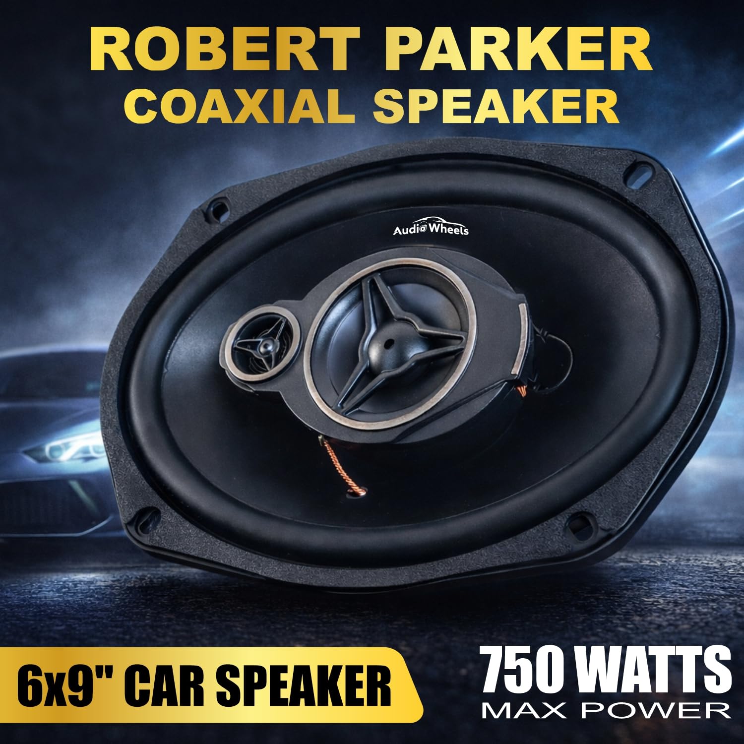 Audio Wheels 6x9 Robert Parker Car Speaker – 180W RMS / 780W Max Power | 30mm High-Efficiency Voice Coil | Deep Bass Output |Rubber Edge with PP Cone | 4Ω Impedance | Premium High-Performance Sound