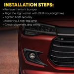 Audio Wheels 2 Inch Fog Lamp Mounting Cover / Bracket Kit - Car & Vehicle Fog Brackets | Direct Replacement Set | Compatible with Maruti Suzuki DZIRE 2024