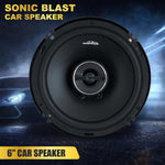 Audio Wheels 6 Inch Sonic Blast Car Speaker – 150W RMS / 400W Max | 26mm High-Performance Voice Coil | Deep Bass Output | Durable Rubber Edge with PP Cone | 4Ω Impedance | Premium Sound Upgrade for Cars