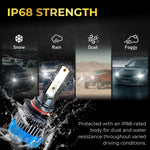 Audio Wheels 9005 60W Car Led Headlight Bulbs,16,000 Lumens Super Bright LED Headlight Conversion Kit for Cars 6000K Cool White Quick Installation Halogen Replacement, (9005-60W)