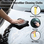Audio Wheels Microfiber Towels for Cars, 5 Pack Soft and Absorbent Car Drying Towel, 40X40 CM 600gsm, Dual-Sided Microfiber Cleaning Cloth car Towel Set for Cleaning, Detailing, Household (5 Pack)