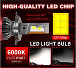 Audio Wheels H4-110W Car Led Headlight Bulbs,16,000 Lumens Super Bright LED Headlight Conversion Kit for Cars 6000K Cool White Quick Installation Halogen Replacement | Pack of 2 with 1-Year Warranty