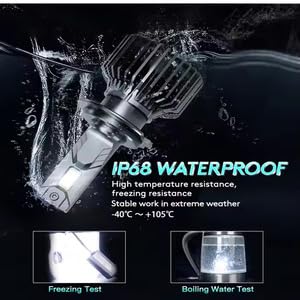 Audio Wheels H7 LED Headlight Bulbs – 160W High-Performance Lighting, 16,000 Lumens Brightness, 6000K Cool White Glow, Quick and Easy Installation for Enhanced Nighttime Visibility.