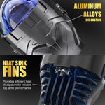 Audio Wheels 3 Inch LED Projector Fog Lamp 200W  25,000 Lumens  Dual Color 6000K 4500K  1200m Beam  Glare-Free High Beam  1 Year Warranty