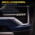 Audio Wheels 1.8 Fog Lamp Mounting CoverBracket Kit - Car & Vehicle Fog Brackets  Direct Replacement Set  Compatible with TOYOTA INNOVA HYCROSS