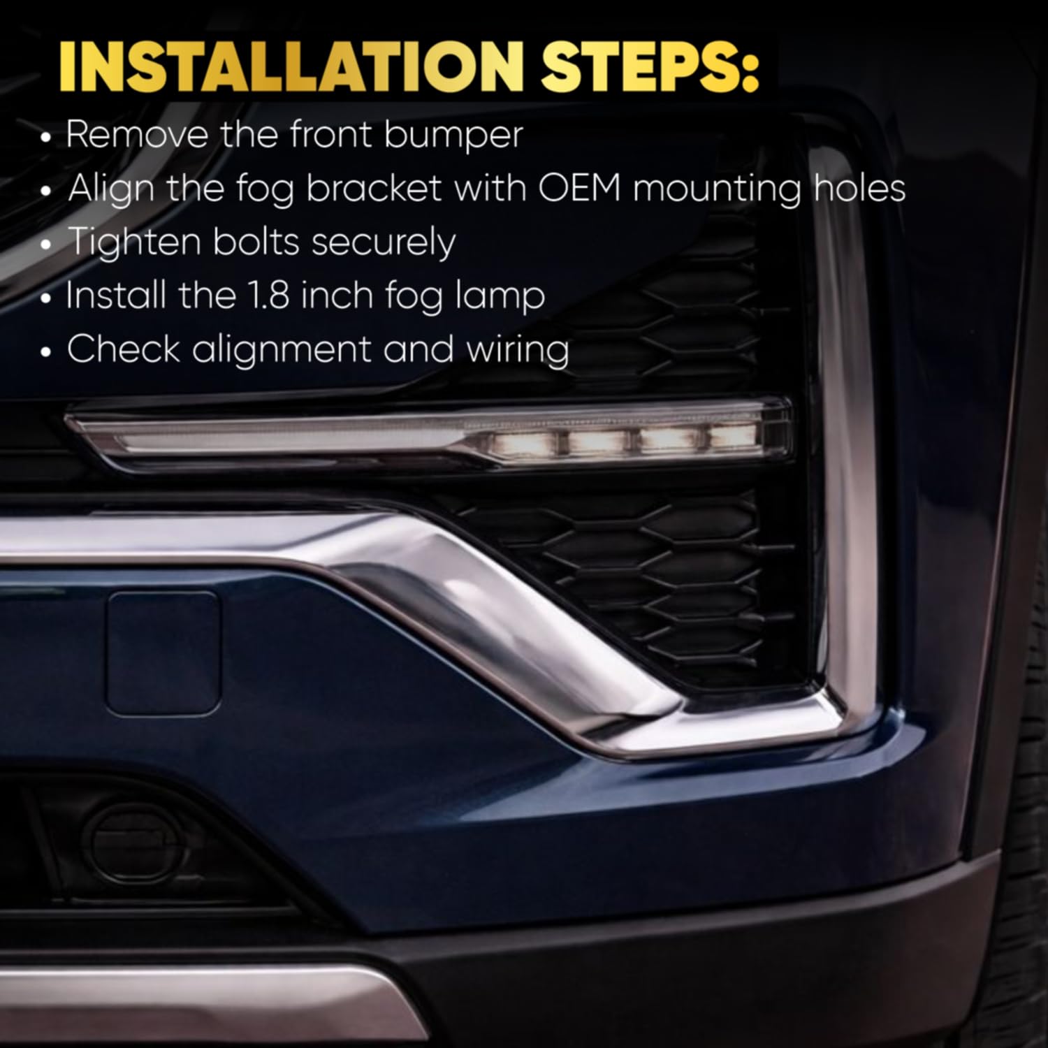 Audio Wheels 1.8 Fog Lamp Mounting CoverBracket Kit - Car & Vehicle Fog Brackets  Direct Replacement Set  Compatible with TOYOTA INNOVA HYCROSS