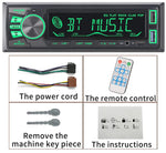 Audio Wheels Car Radio Bluetooth Single DIN Car Stereo Audio, MP3 Player Car Stereo 1 DIN with Bluetooth Handsfree/FM/Dual USB/TF/AUX/EQ/Quick Charge, with Wireless Remote Control (S-820)