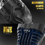 Audio Wheels AWLP-16 Tri-Color LED Projector Fog Lamp  200W High-Intensity  3000K Yellow  4500K Warm White  6000K White  Premium Metal Housing  1-Year Warranty