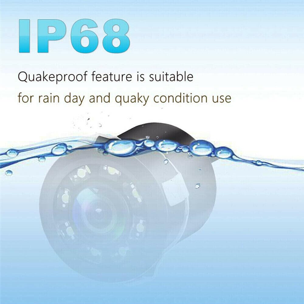 Audio Wheels Dynamic Path Guide Line with 150°Perfect View Angle Design Waterproof Universal 8 LED Lights Always Bright Night Lamp Rear View Car Reverse Camera