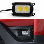 Audio Wheels LED Daytime Running Light (DRL) Fog Light Set for Maruti Suzuki BREZZA | Switchable White/Yellow/Red/Blue | 15W LED | DC 12V Plug & Play | 90% Power Saving