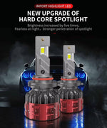 Audio Wheels H8/11-110W Car Led Headlight Bulbs,16,000 Lumens Super Bright LED Headlight Conversion Kit for Cars 6000K Cool White Quick Installation Halogen Replacement, Pack of 2