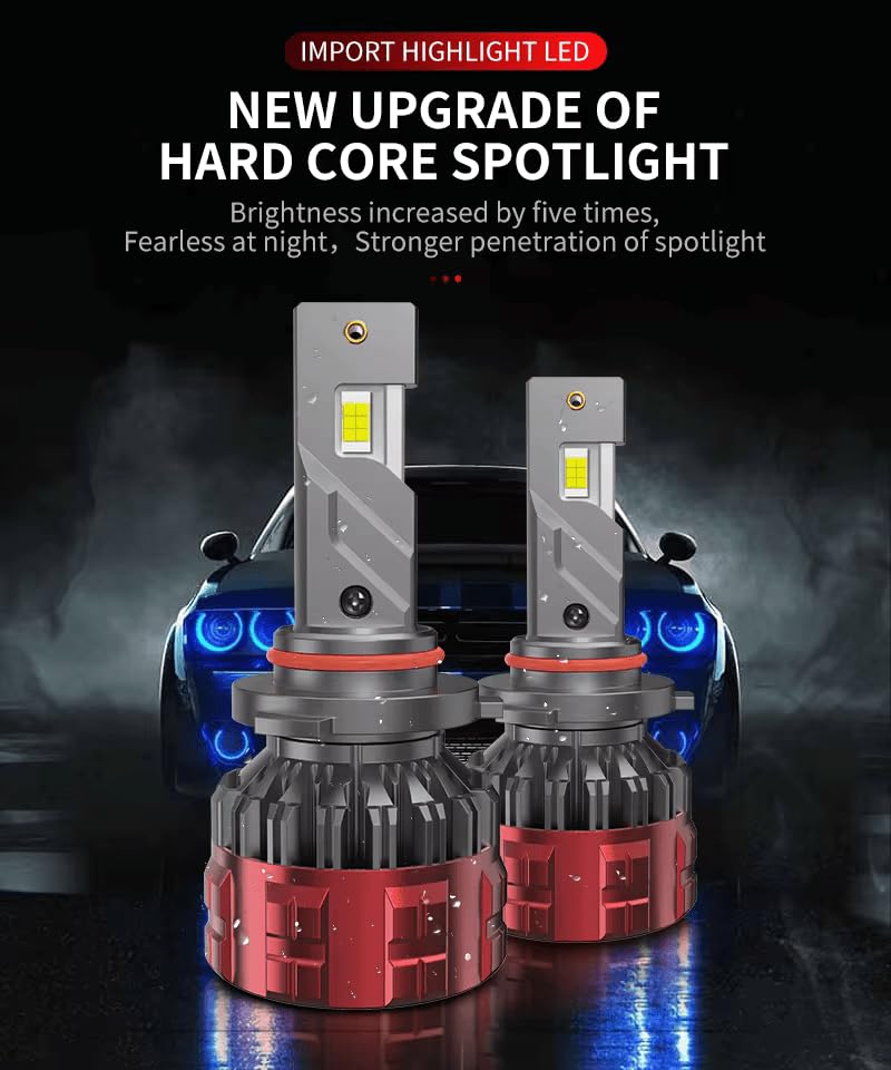 Audio Wheels H8/11-110W Car Led Headlight Bulbs,16,000 Lumens Super Bright LED Headlight Conversion Kit for Cars 6000K Cool White Quick Installation Halogen Replacement, Pack of 2