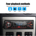 Audio Wheels Car Radio Bluetooth Single DIN Car Stereo Audio, MP3 Player Car Stereo 1 DIN with Bluetooth Handsfree/FM/Dual USB/TF/AUX/EQ/Quick Charge, with Wireless Remote Control (S-720)