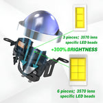 Audio Wheels 3 Inch LED Projector Fog Lamp with Cover - 120W, 6000K White (15000LM) | 12V/24V Fog Light for Car & Vehicle Modification | 1-Year Warranty | Compatible with Kia Seltos 2024