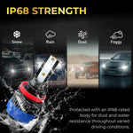 Audio Wheels H8/H11 60W Car Led Headlight Bulbs,16,000 Lumens Super Bright LED Headlight Conversion Kit for Cars 6000K Cool White Quick Installation Halogen Replacement, (H8/11-60W)