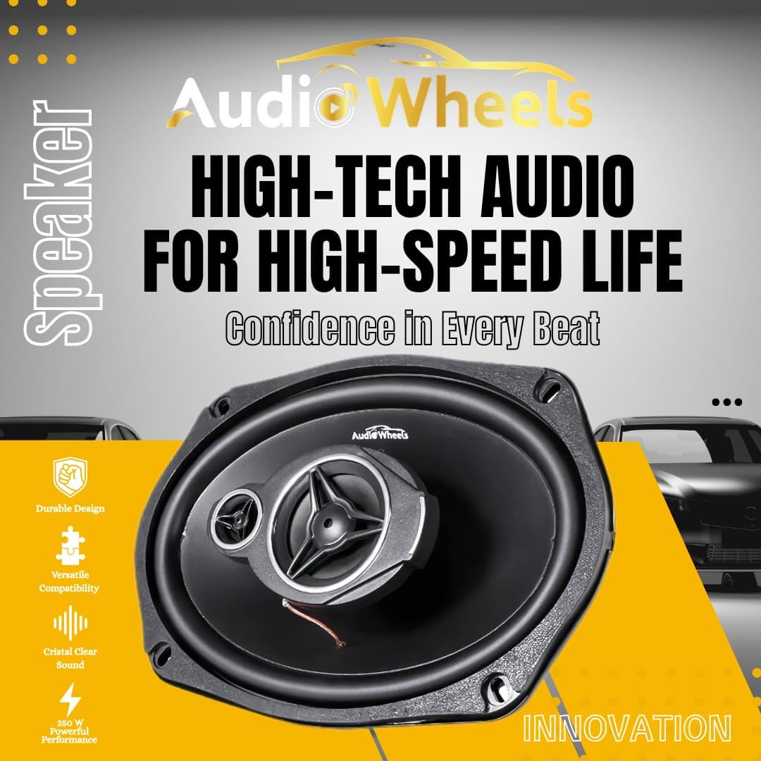 Audio Wheels 6x9 Robert Parker Car Speaker – 180W RMS / 780W Max Power | 30mm High-Efficiency Voice Coil | Deep Bass Output |Rubber Edge with PP Cone | 4Ω Impedance | Premium High-Performance Sound