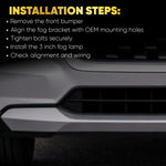 Audio Wheels SQ 2 Inch Fog Lamp Mounting Cover / Bracket Kit - Car & Vehicle Fog Brackets | Direct Replacement Set | Compatible with Maruti Suzuki Grand Vitara 2024