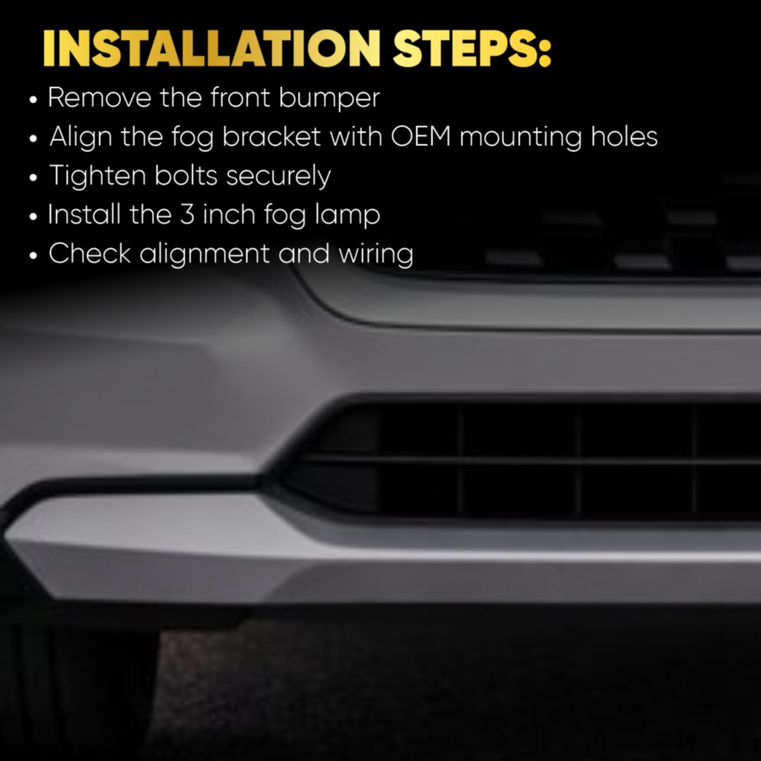 Audio Wheels SQ 2 Inch Fog Lamp Mounting Cover / Bracket Kit - Car & Vehicle Fog Brackets | Direct Replacement Set | Compatible with Maruti Suzuki Grand Vitara 2024