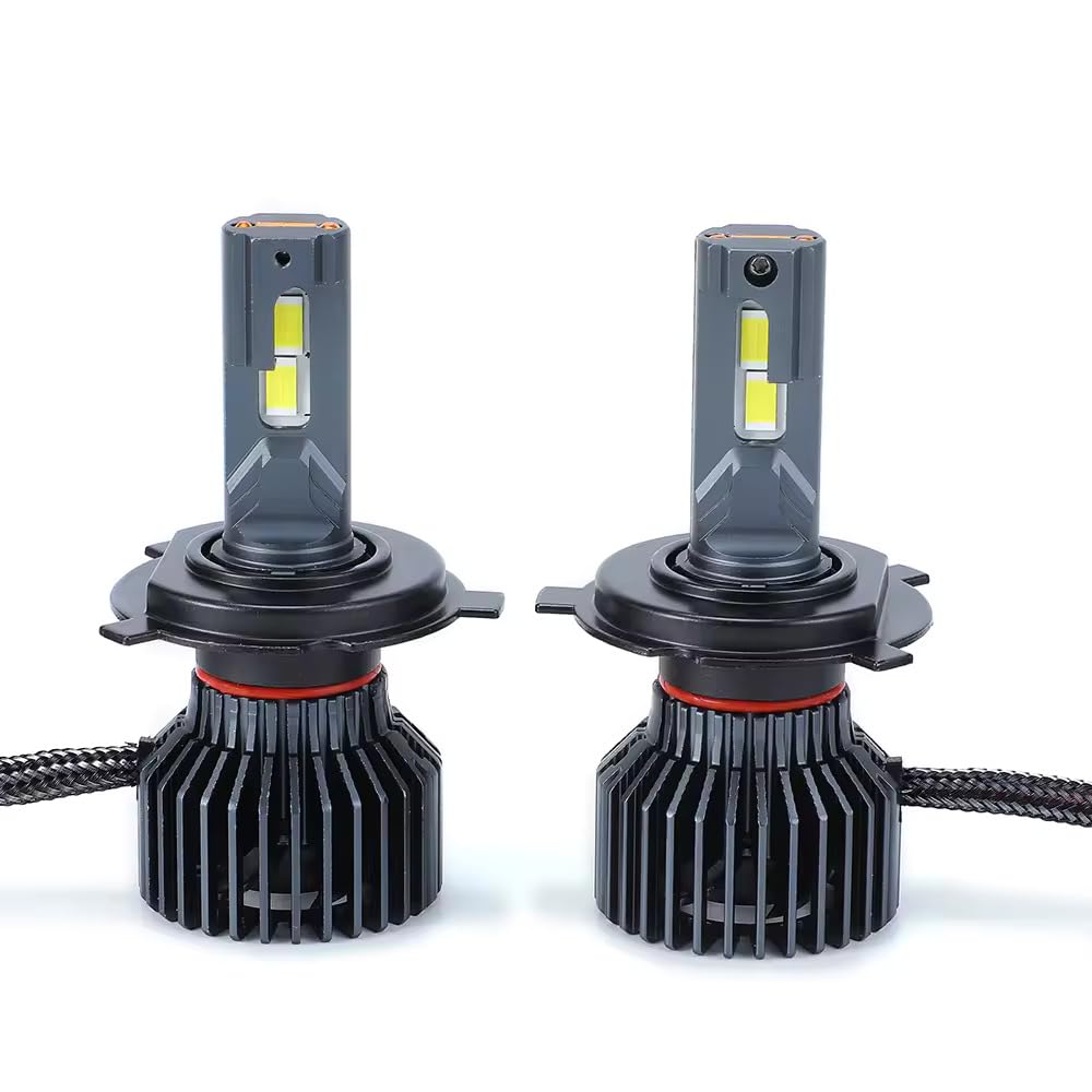 Audio Wheels H4 Car LED Headlight Bulbs, 110W 16,000 Lumens Super Bright LED Headlight Conversion Kit For Cars 6000K Cool White Quick Installation Halogen Replacement, Set Of 2
