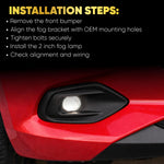 Audio Wheels 2 Inch Fog Lamp Mounting Cover/Bracket Kit - Car & Vehicle Fog Brackets | Direct Replacement Set | Compatible with Maruti Suzuki SWIFT 2024 (2 INCH)