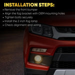 Audio Wheels 2 Inch Fog Lamp Mounting Cover / Bracket Kit - Car & Vehicle Fog Brackets | Direct Replacement Set | Compatible with Maruti Suzuki BREZZA 2018