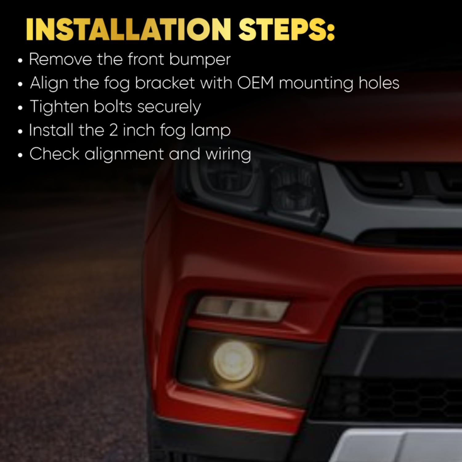 Audio Wheels 2 Inch Fog Lamp Mounting Cover / Bracket Kit - Car & Vehicle Fog Brackets | Direct Replacement Set | Compatible with Maruti Suzuki BREZZA 2018