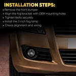 Audio Wheels 3 Inch Fog Lamp Mounting Cover/Bracket Kit - Car & Vehicle Fog Brackets | Direct Replacement Set | Compatible with Maruti Suzuki RITZ 2010