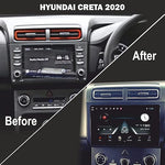 Audio Wheels ABS Plastic Material 9 inch Hyundai Car Stereo Frame with Wiring Suitable for Base Model Hyundai Creta 2020