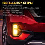 Audio Wheels 3 Inch Fog Lamp Mounting Cover/Bracket Kit - Car & Vehicle Fog Brackets | Direct Replacement Set | Compatible with Kia OLD SELTOS