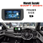 Audio Wheels Swift Dzire 2024 9-inch 1280P IPS Auto Android Car Display with Gorilla Glass | Double Din Car Stereo | Android 13 | 2GB/32GB Multimedia Player + AHD Camera, Dashboard Frame & Socket