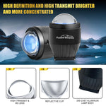 Audio Wheels 3 Inch LED Projector Fog Lamp | 200W High Brightness | 15000 Lumens | 1200m Beam | Adjustable Color Temperature | App Control | Premium Aluminium Body | IP68 Waterproof | 1 Year Warranty