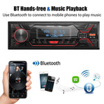 Audio Wheels Car Radio Bluetooth Single DIN Car Stereo Audio, MP3 Player Car Stereo 1 DIN with Bluetooth Handsfree/FM/Dual USB/TF/AUX/EQ/Quick Charge, with Wireless Remote Control (S-720)